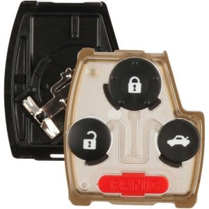 Replacement HONDA 4 button Gut Case with Chip Slot by Car & Truck Remotes