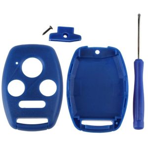 Replacement Honda Remote Shell Kit – 4 buttons – NO CUTTING – Aftermarket BLUE