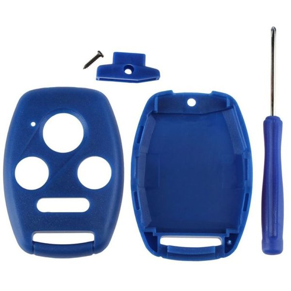 Replacement Honda Remote Shell Kit – 4 buttons – NO CUTTING – Aftermarket BLUE