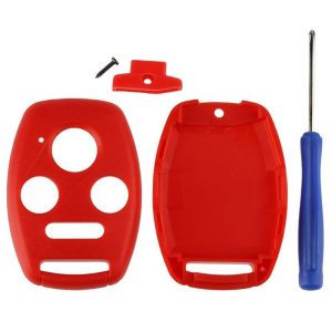 Replacement Honda Remote Shell Kit – 4 buttons – NO CUTTING – Aftermarket RED