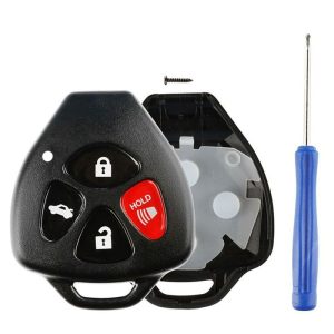 Replacement Toyota Scion 4 button Remote Shell Kit – NO CUTTING by Car & Truck Remotes