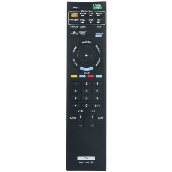 RM-YD033 Remote Replacement for Sony TV KDL-60EX700 KDL-55EX711