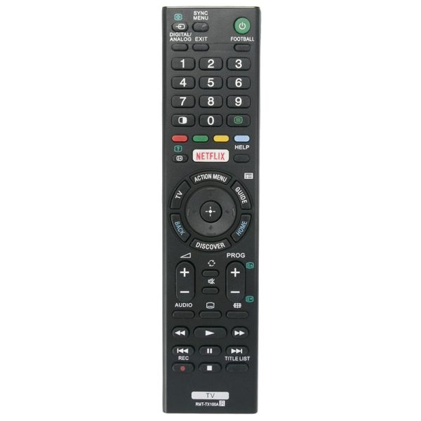 RMT-TX100A Netflix TV Remote Replacement for Sony KDL-43W800C