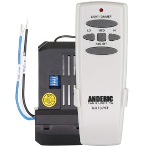 RR7079TKIT Dimmable Universal 3 Speed with Receiver Ceiling Fan Remote Control Kit