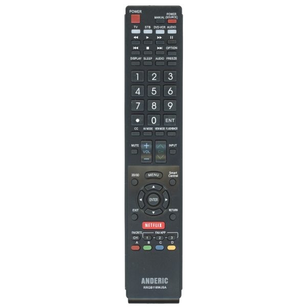 RRGB118WJSA for Sharp TV Remote Control