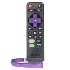 RRLC16.2 Roku TV Universal with Learning preprogrammed for Sharp Roku 1-Device Universal Remote Control