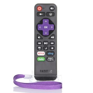RRST01.2 for Roku Streaming Players and TVs with Netflix/Sling/Hulu/Amazon 1-Device Universal Remote Control