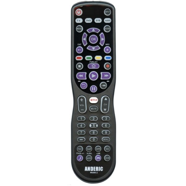 RRUR01.2 for Roku with Learning and Backlit Keys 4-Device Universal Remote Control