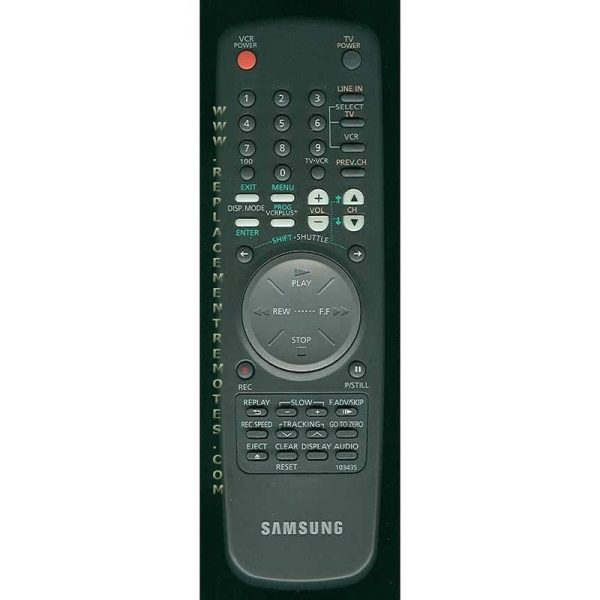Samsung 10343S VCR Remote Control