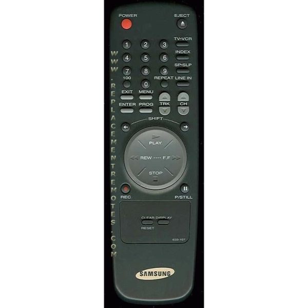 Samsung 633107 VCR Remote Control