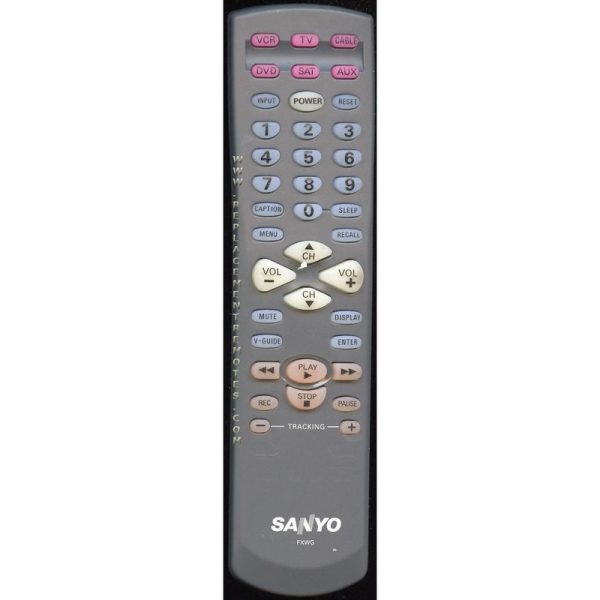 Sanyo FXWG TV Remote Control