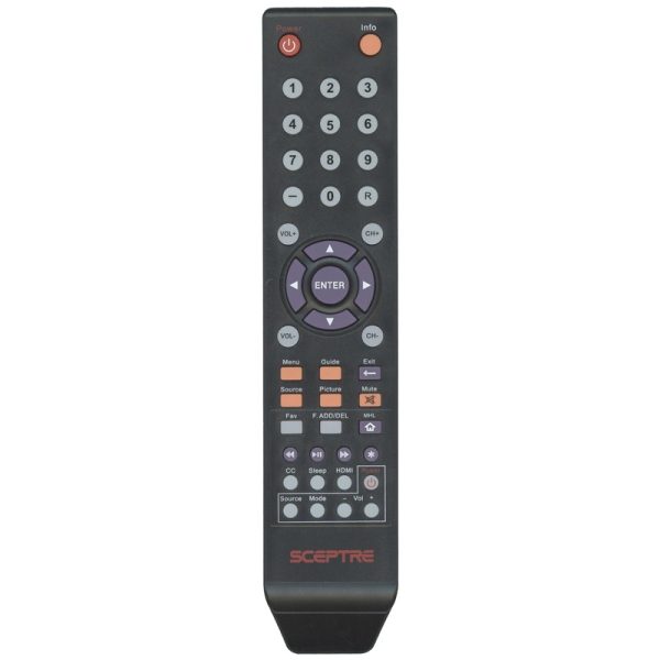 Sceptre 142020479999K TV Remote Control