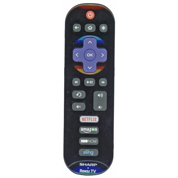 Sharp EN3B32R ROKU TV Remote Control | IR | Netflix | Amazon | HBO Now | Sling – EN3B32R