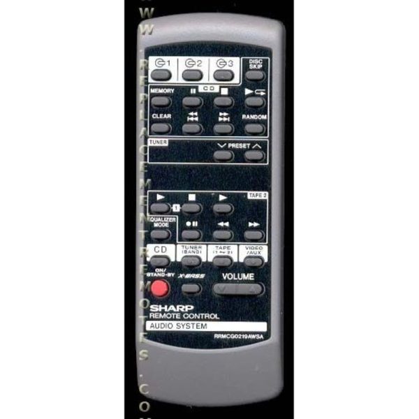 Sharp G0219AWSA Audio Remote Control