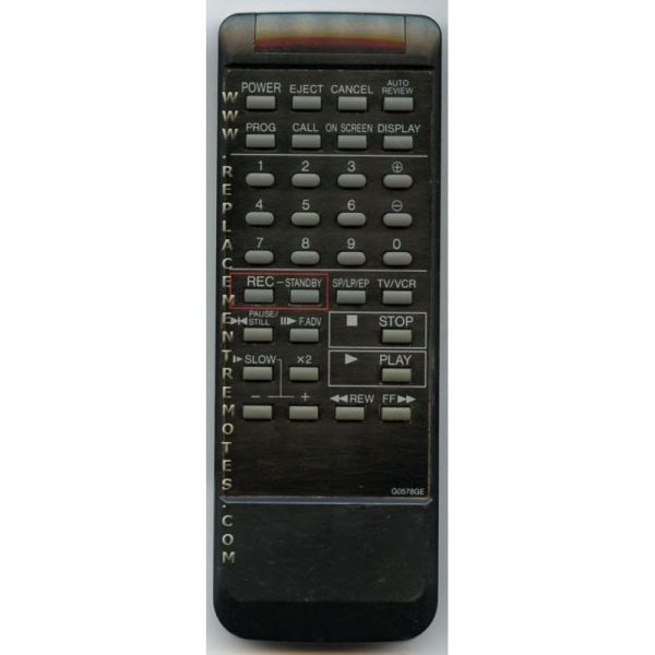 Sharp G0578GE VCR Remote Control