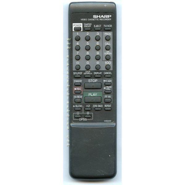 Sharp G0824GE VCR Remote Control