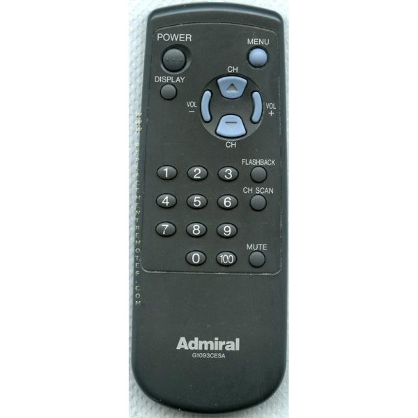Sharp G1093CESA Admiral TV Remote Control