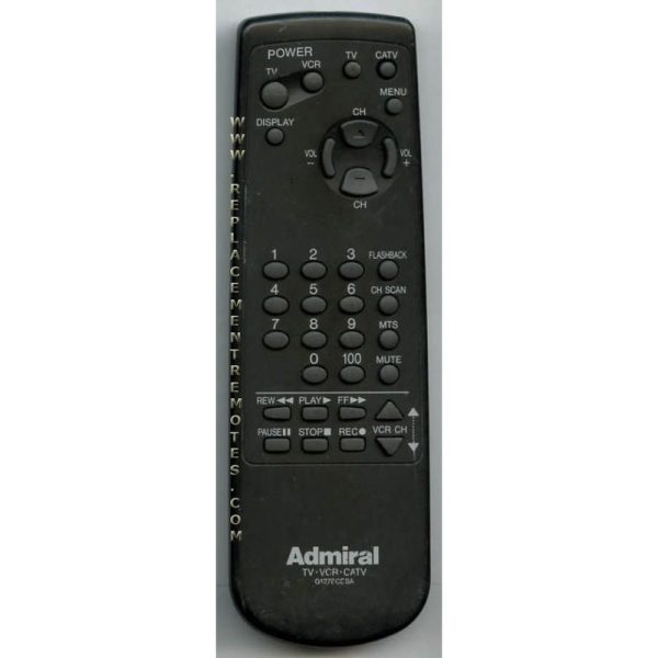 Sharp G1278CESA Admiral TV/VCR Remote Control