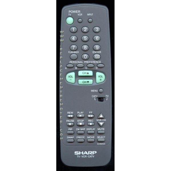 Sharp G1494SA TV/VCR Remote Control