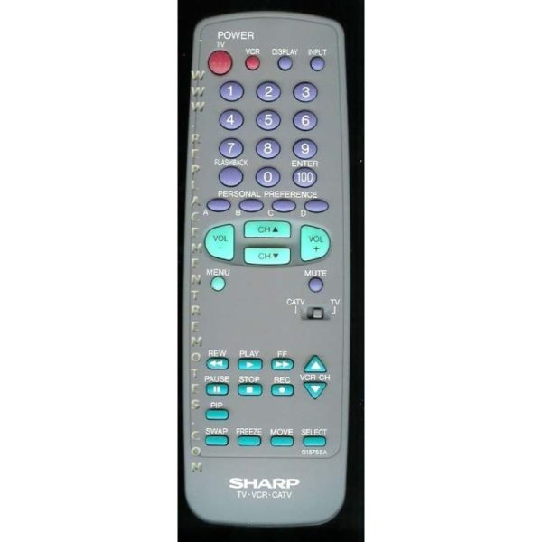 Sharp G1575SA TV/VCR Remote Control