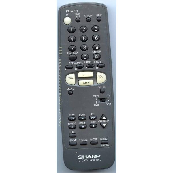 Sharp G1627SA TV/VCR Remote Control
