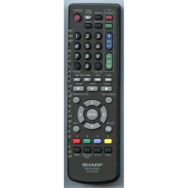 Sharp GA717WJPA Blu-ray Remote Control