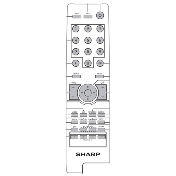 Sharp Rc2444206/0 TV Remote Control
