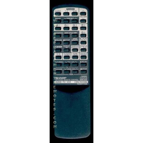 Sharp RCONT1746B Audio Remote Control