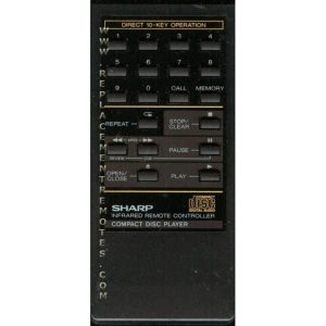 Sharp RRMCG0092AFZZ CD Remote Control