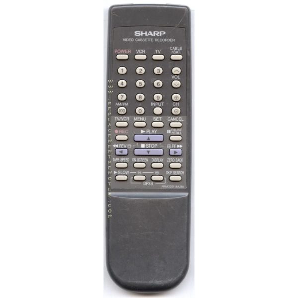 Sharp RRMCG0118AJSA VCR Remote Control