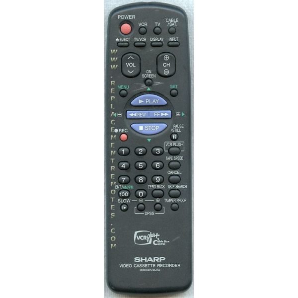 Sharp RRMCG0174AJSA VCR Remote Control