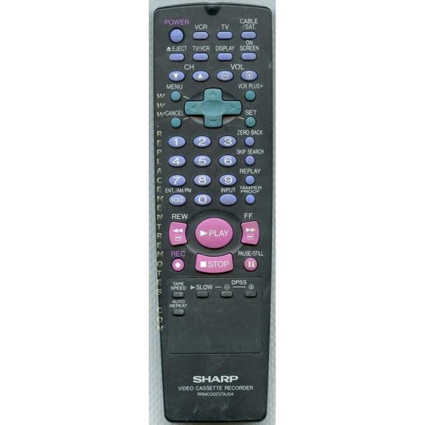 Sharp RRMCG0237AJSA VCR Remote Control