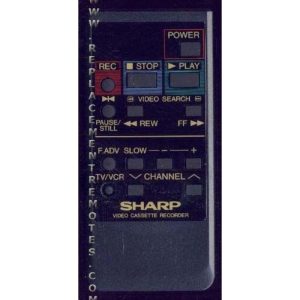 Sharp RRMCG0282GESA VCR Remote Control