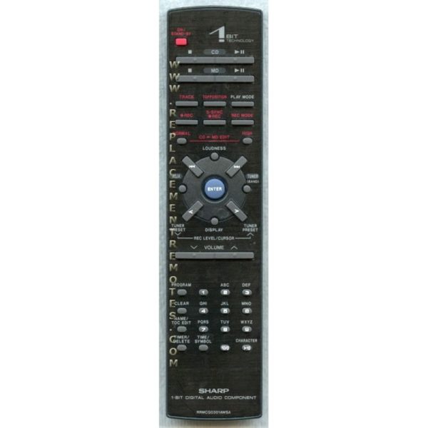 Sharp RRMCG0301AWSA Audio Remote Control