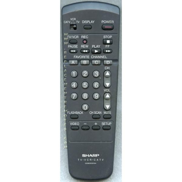 Sharp RRMCG0802CESA TV/VCR Remote Control