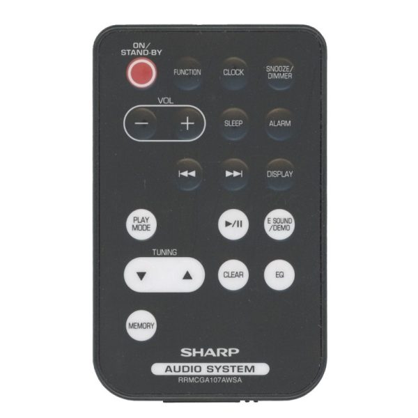 Sharp RRMCGA107AWSA Audio Remote Control