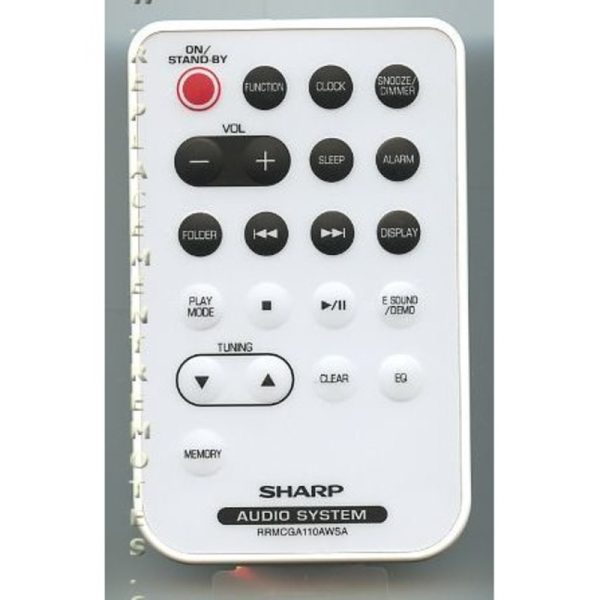 Sharp RRMCGA110AWSA Audio Remote Control
