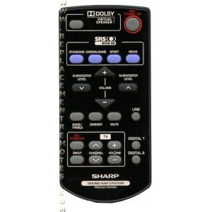 Sharp RRMCGA178AWSA Sound Bar Remote Control