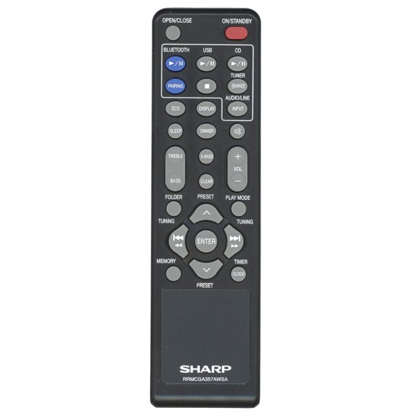 Sharp RRMCGA357AWSA Hi Fi Mini Component System Audio Remote Control – RRMCGA357AWSA