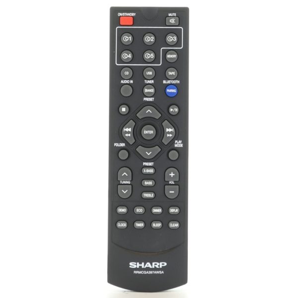 Sharp RRMCGA397AWSA 5 Disc Mini Component System Audio Remote Control – RRMCGA397AWSA