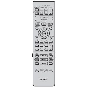 Sharp RRMCGA941WJPA Blu-ray Remote Control