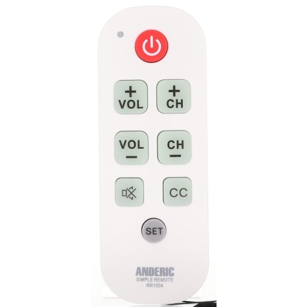 Simple Big Button 1-Device TV Universal Remote Control – RR1004