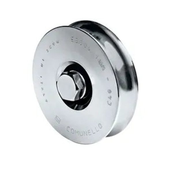 Sliding Gate Fitting – Gate Wheel, Bolt Thru, 100 Diameter, 220Kg Rating, 20mm Track