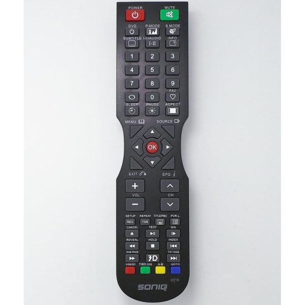 SONIQ Remote Control QT107E –  QSL322T QSL322TV2 QSL323CT1 QSL402XTV2 QSL422XT QSL460XTV2  TV