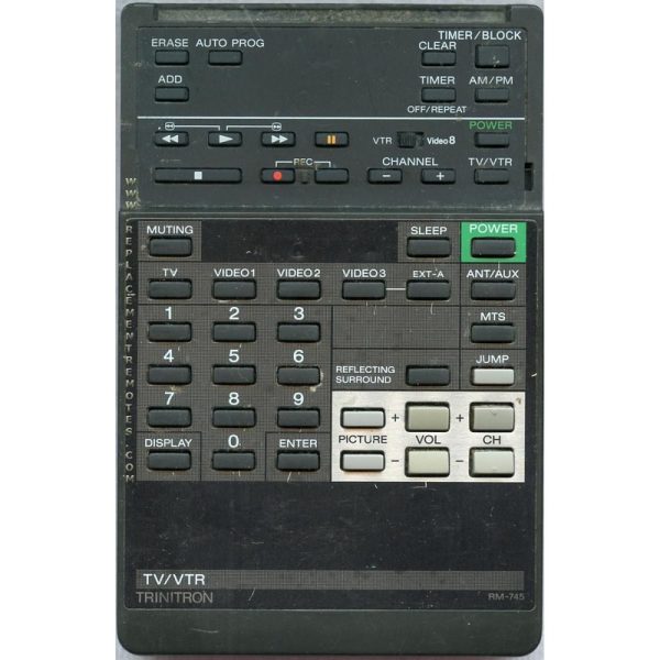 Sony RM-745 TV/VCR Combo Remote Control – A1470778A – RM745