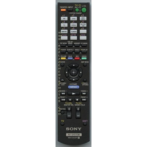 Sony RM-AAU071 A/V Receiver Home Theater System Remote Control – 148761111 – RMAAU071
