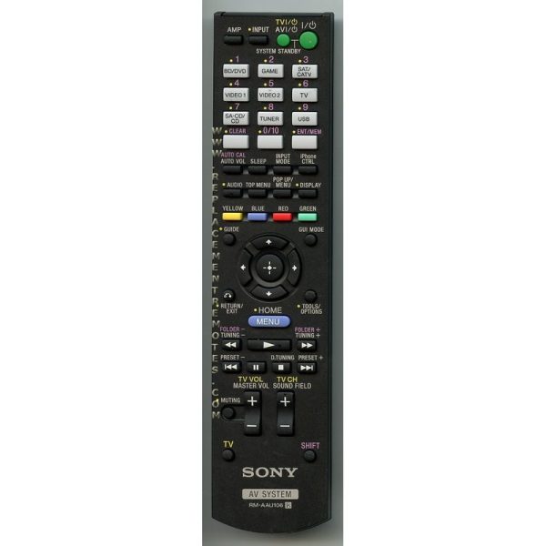 Sony RM-AAU106 A/V Receiver Home Theater System Remote Control – 148934512 – RMAAU106