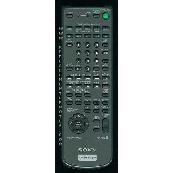 Sony RM-P362 Receiver Remote Control – RMP362