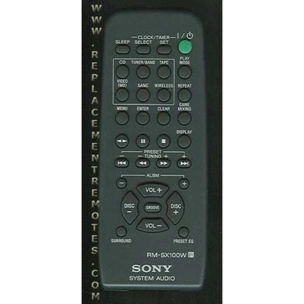 Sony RM-SX100W Audio Remote Control – RMSX100W