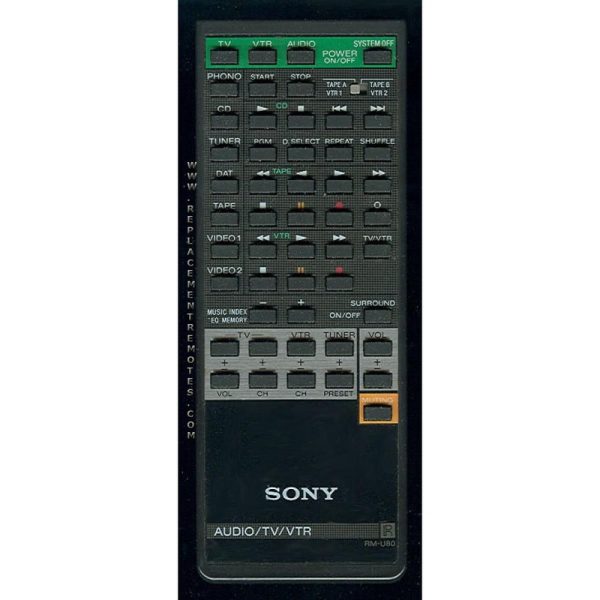 Sony RM-U80 Receiver Remote Control – RMU80